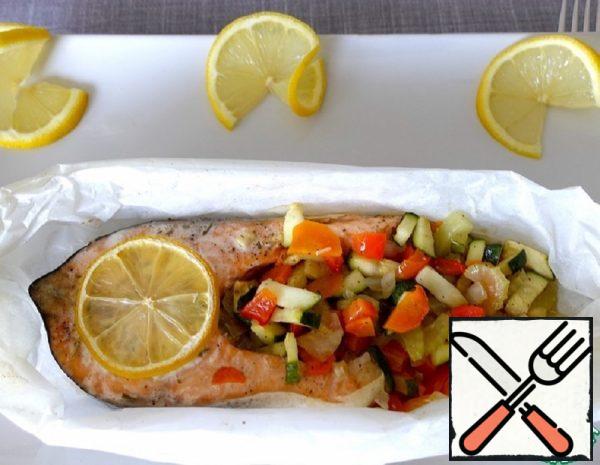 Salmon with Vegetables in the Oven Recipe