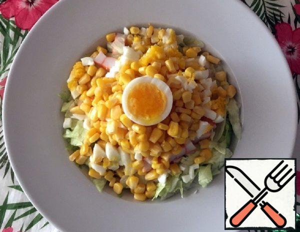 Salad of Crab Sticks with Butter Recipe