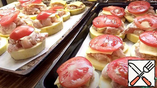 We send it to the oven until ready at 200 C, about 40 minutes. 