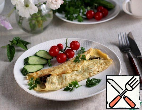 Omelet with Mushrooms in Spanish Recipe