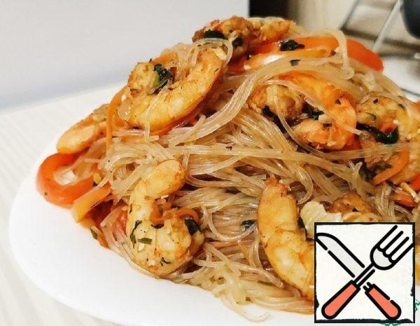 Funchosa with Shrimp and Vegetables Recipe