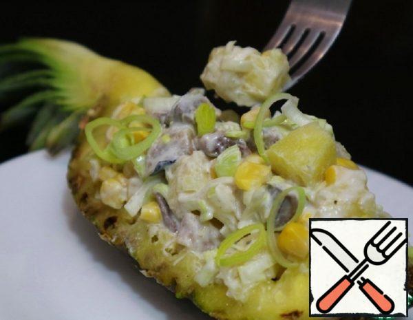 Tender Salad with Herring and Pineapple Recipe