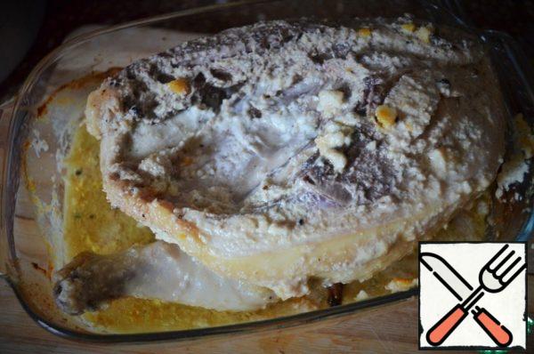 Turn over and bake for 20 minutes.