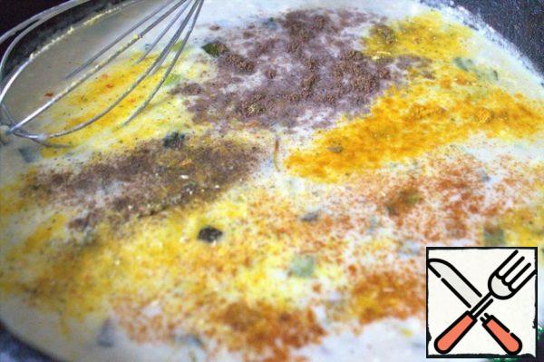 Add spices.