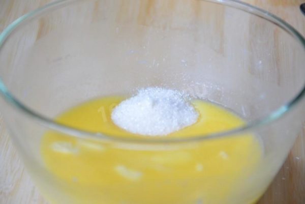 Add sugar to the milk mixture and stir until completely dissolved.



