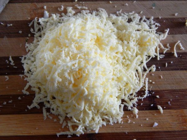 Grate the cheese similarly.

