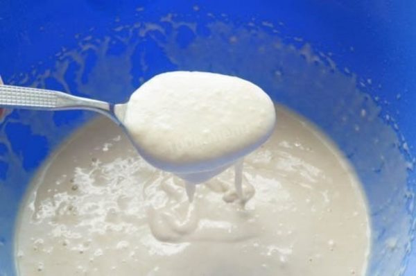 Your batter should be fairly thick; when you lift the spoon, it should form lumps rather than pouring smoothly. After the first time, you'll get a feel for the right consistency. If needed, you can adjust with a bit more milk or flour. Keep in mind that the amount of flour may vary; for more details, see the linked article at the end of the recipe.


