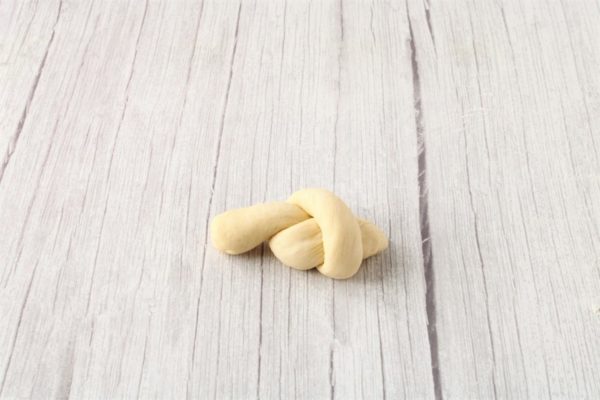 Wrap the dough into a knot.


