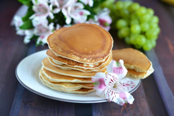 Serve the freshly cooked pancakes hot. Enjoy your meal!
